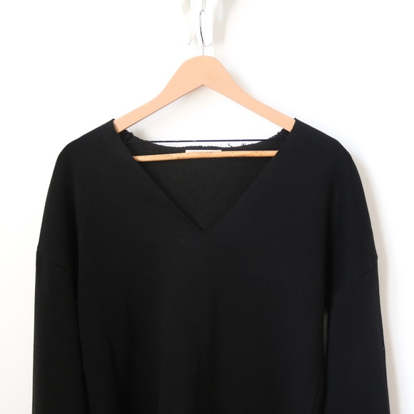 Zara Oversized Bell Sleeve V-Neck Sweater - Picture 3 of 5